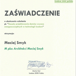 Certyfikat IZODOM 2000